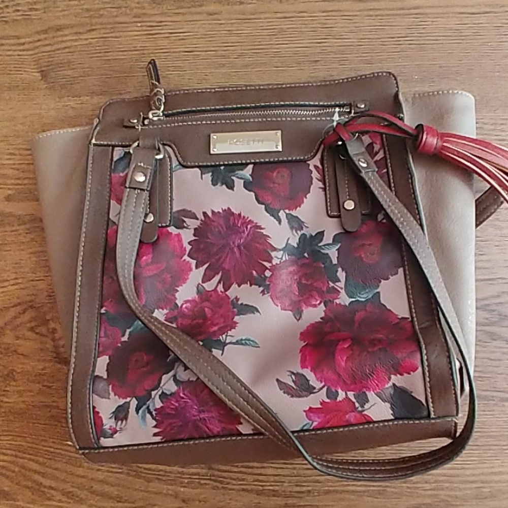 Faux Leather Floral Purse